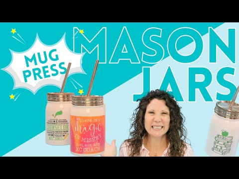 What Can Mug Press Make? Mason Jars In Cricut Mug Press - Sublimation vs Infusible Ink