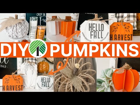 SIX DIY DOLLAR TREE PUMPKINS! | Simple &amp; Easy Fall Dollar Store DIYs