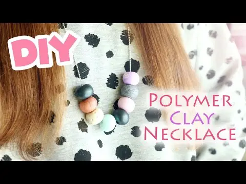 DIY Easy Bead Necklace│Polymer Clay FIMO Tutorial