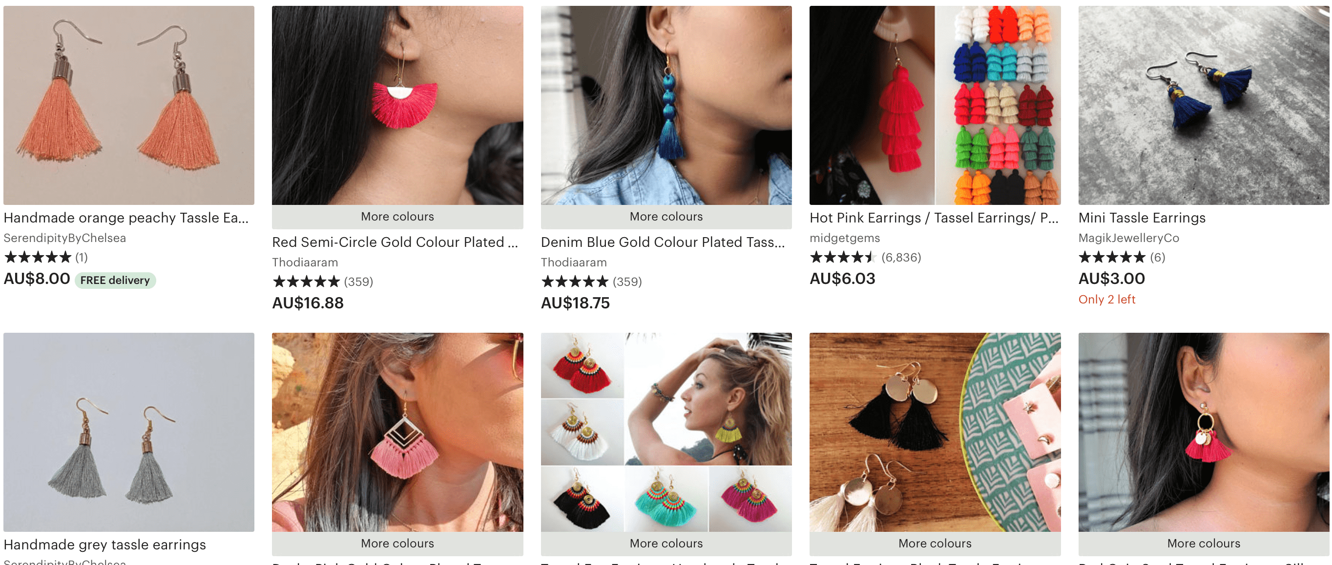 Crafts that make money -tassel earrings