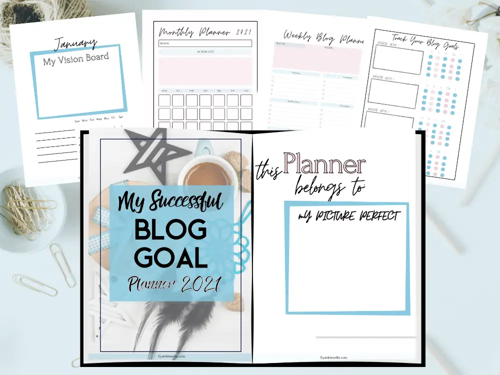Blog goal planner printable