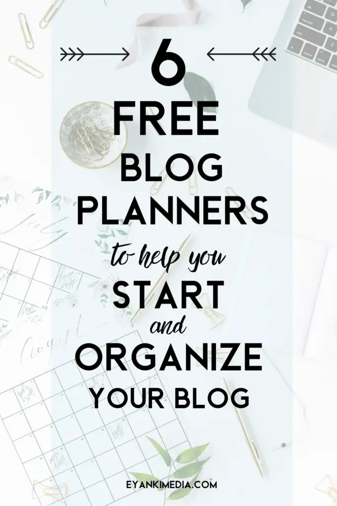 Free blog planners printable
