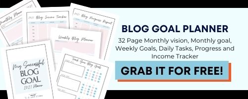 blog goal planner