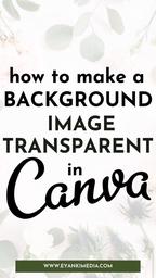 How To Make A Logo Transparent In Canva (Transparent Background & Images)