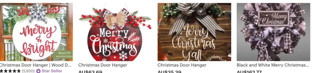 Christmas wood crafts-Christmas door hangers
