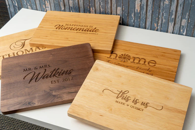 personalized wood cutting boards