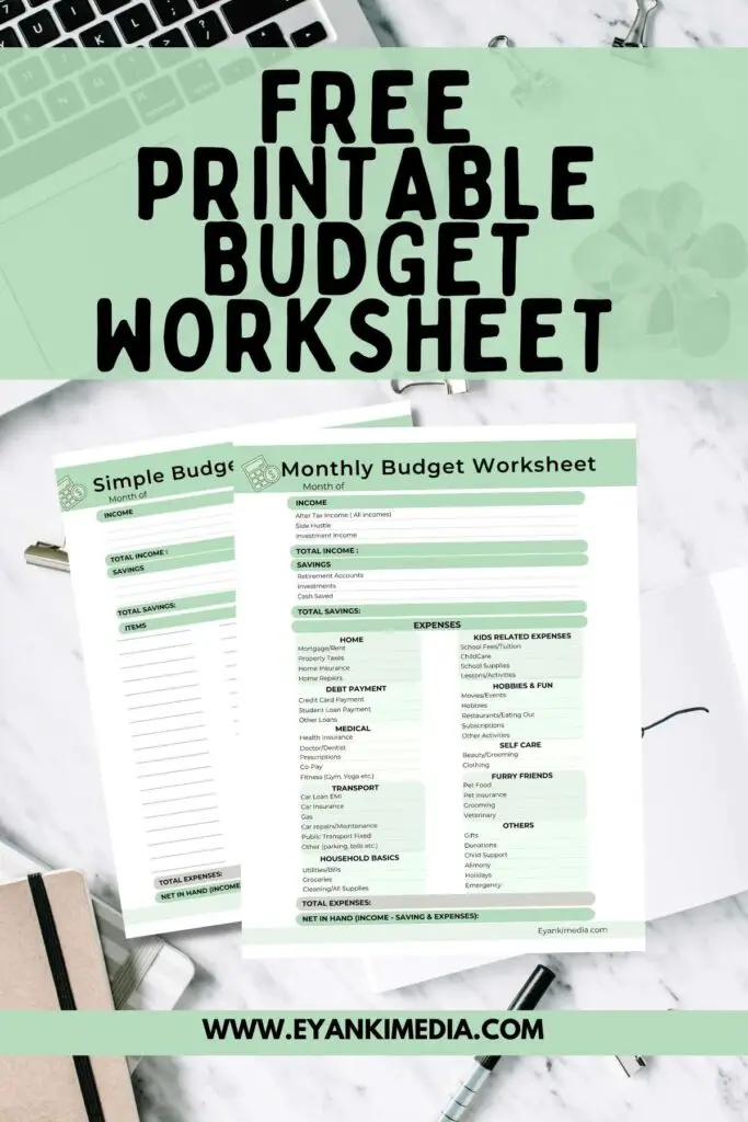 Budget worksheet for beginners