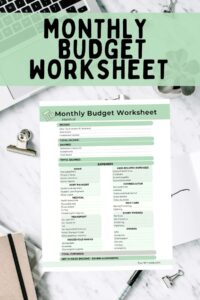 Free Download Beginner Printable Budget Worksheet Pdf