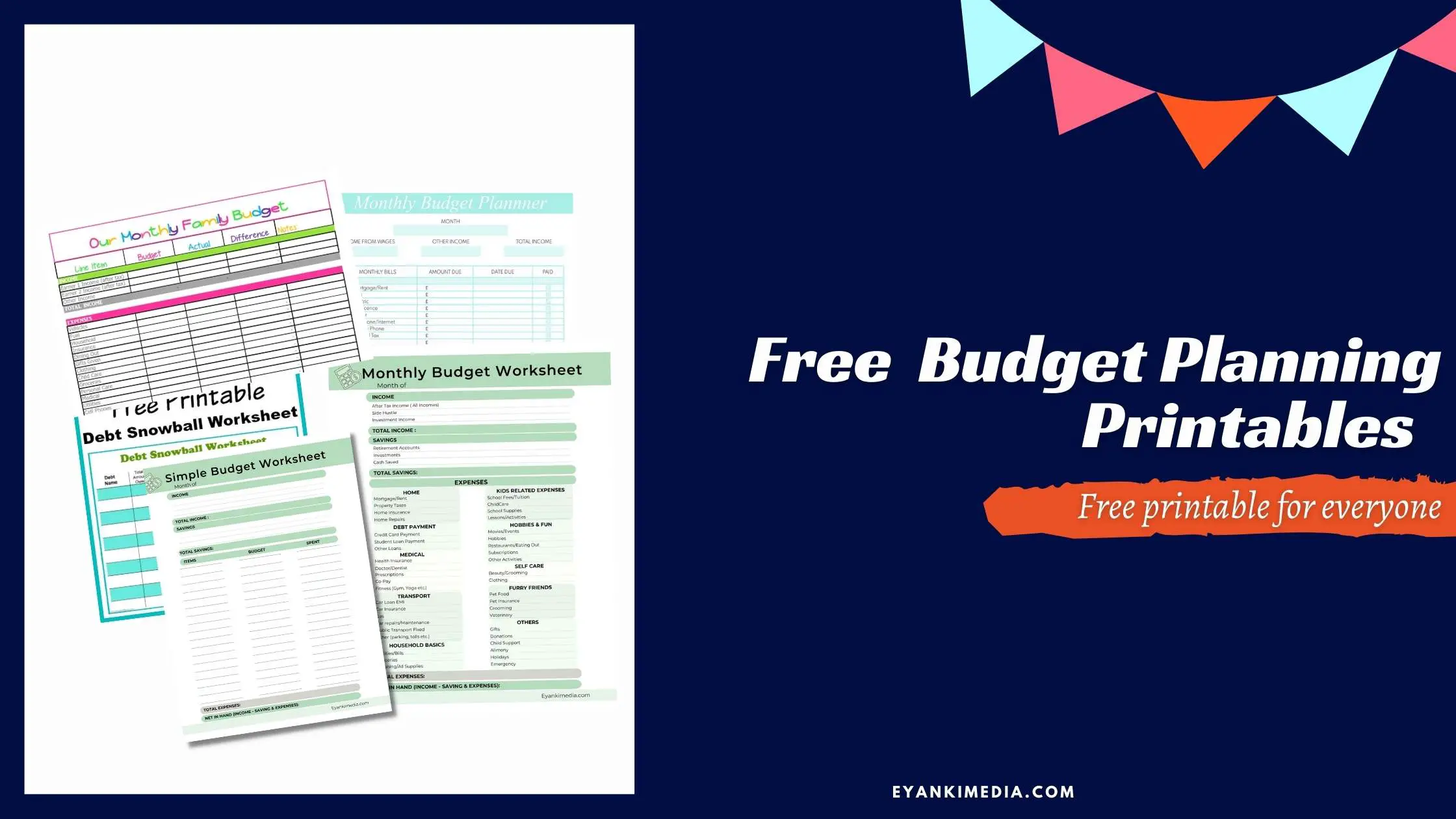 Budget download Pocket XL planner inserts Budget printable template PDF printable Budget worksheet Money planner Debt tracker