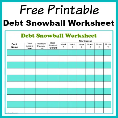 Free Printable Debt Snowball Tracker