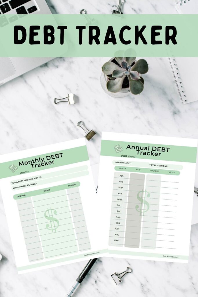 DIY budget binder debt tracker