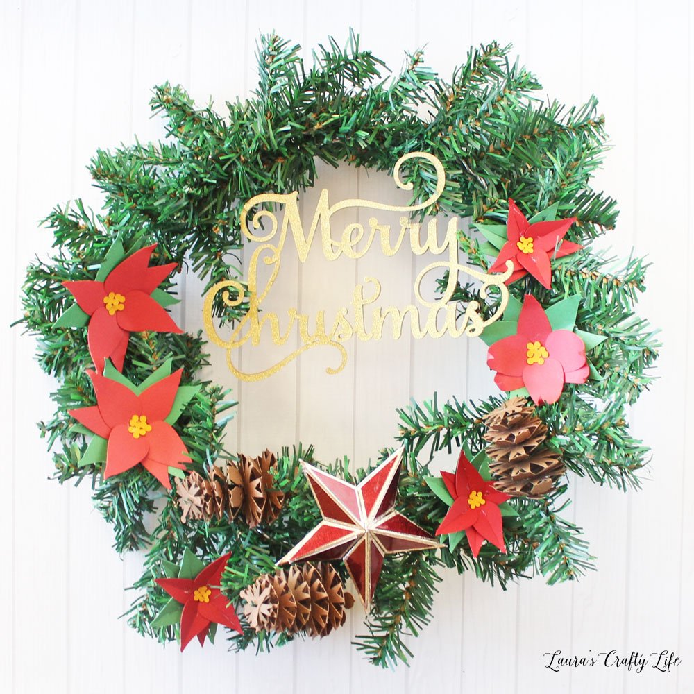 DIY Cricut Christmas Wreath 