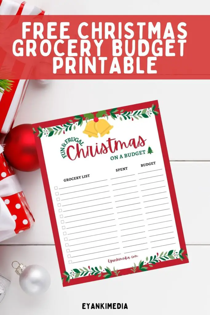 Free Christmas Budget printable