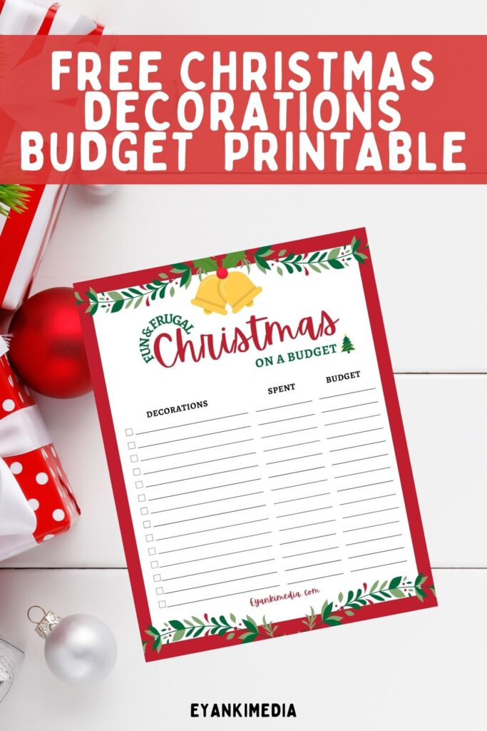 Free Christmas Budget planning printable