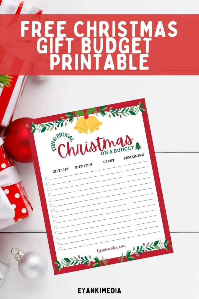 Free Christmas Budget planning printable