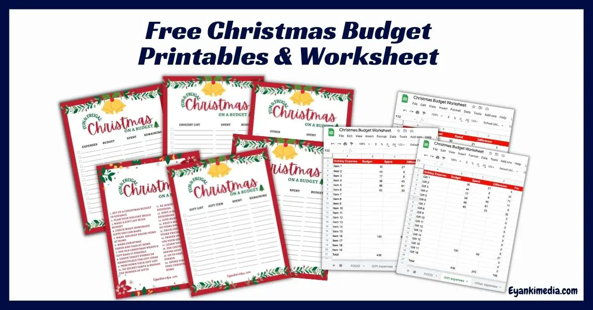 Fres Christmas Money 2022 Free Christmas Budget Worksheet And Printable 2022