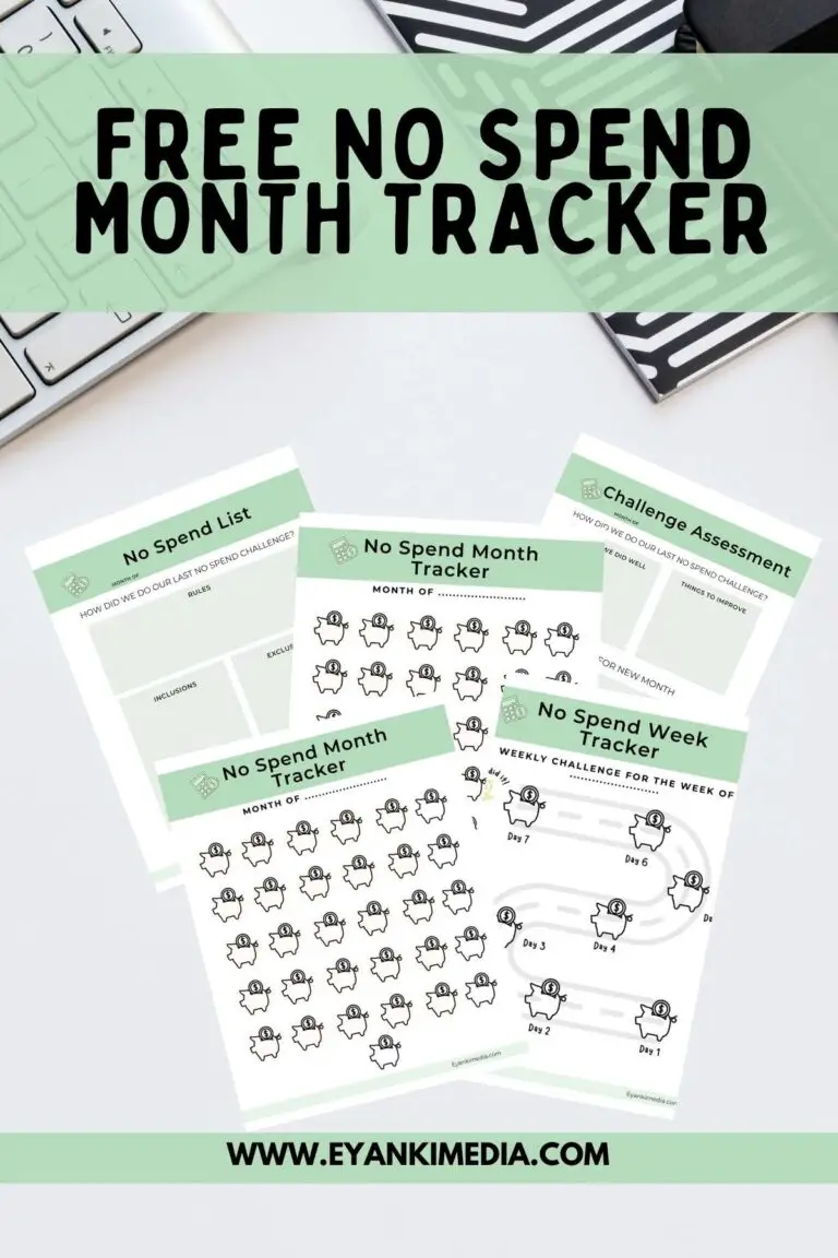 2023 No Spend Challenge Printable Free No Spend Month Tracker Pdf