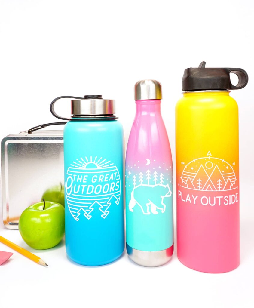 Cricut personalized water bottles