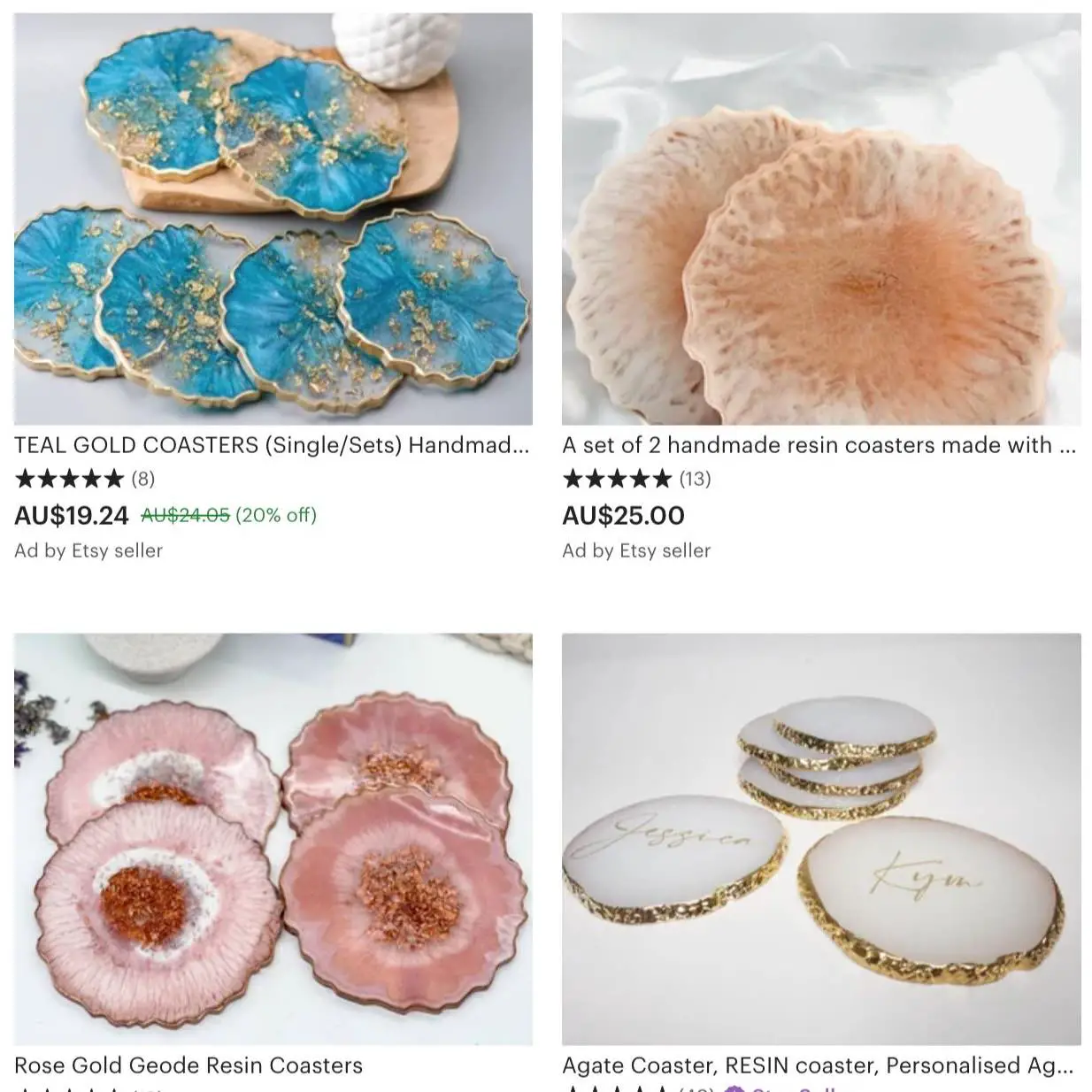 best selling resin crafts-coasters