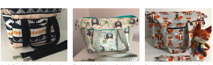 Fabric diaper bag