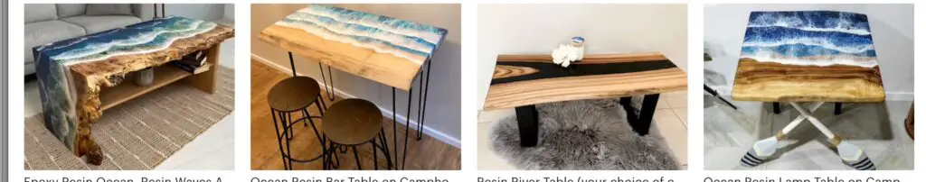 resin tables to sell ideas
