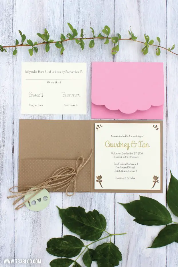 Cricut wedding invite- things to sell with cricut