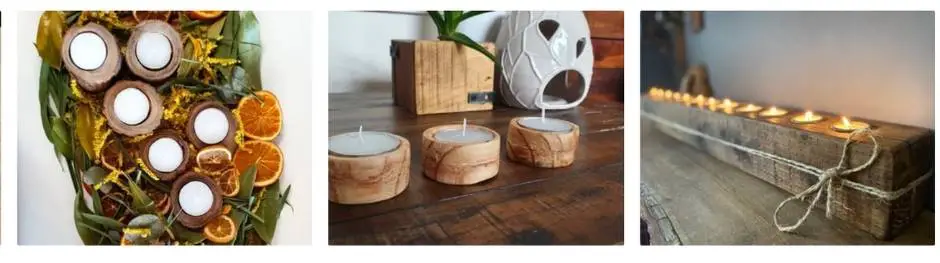 Candle holders from scrap wood