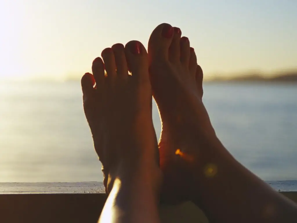 Good feet pic in sunset