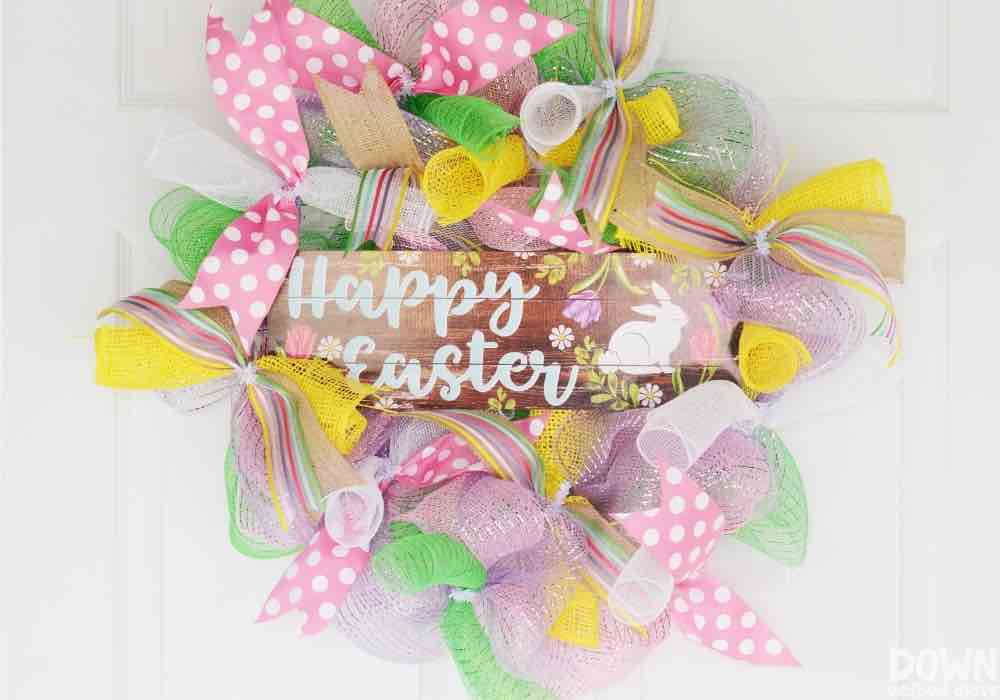 Easter mesh wreath