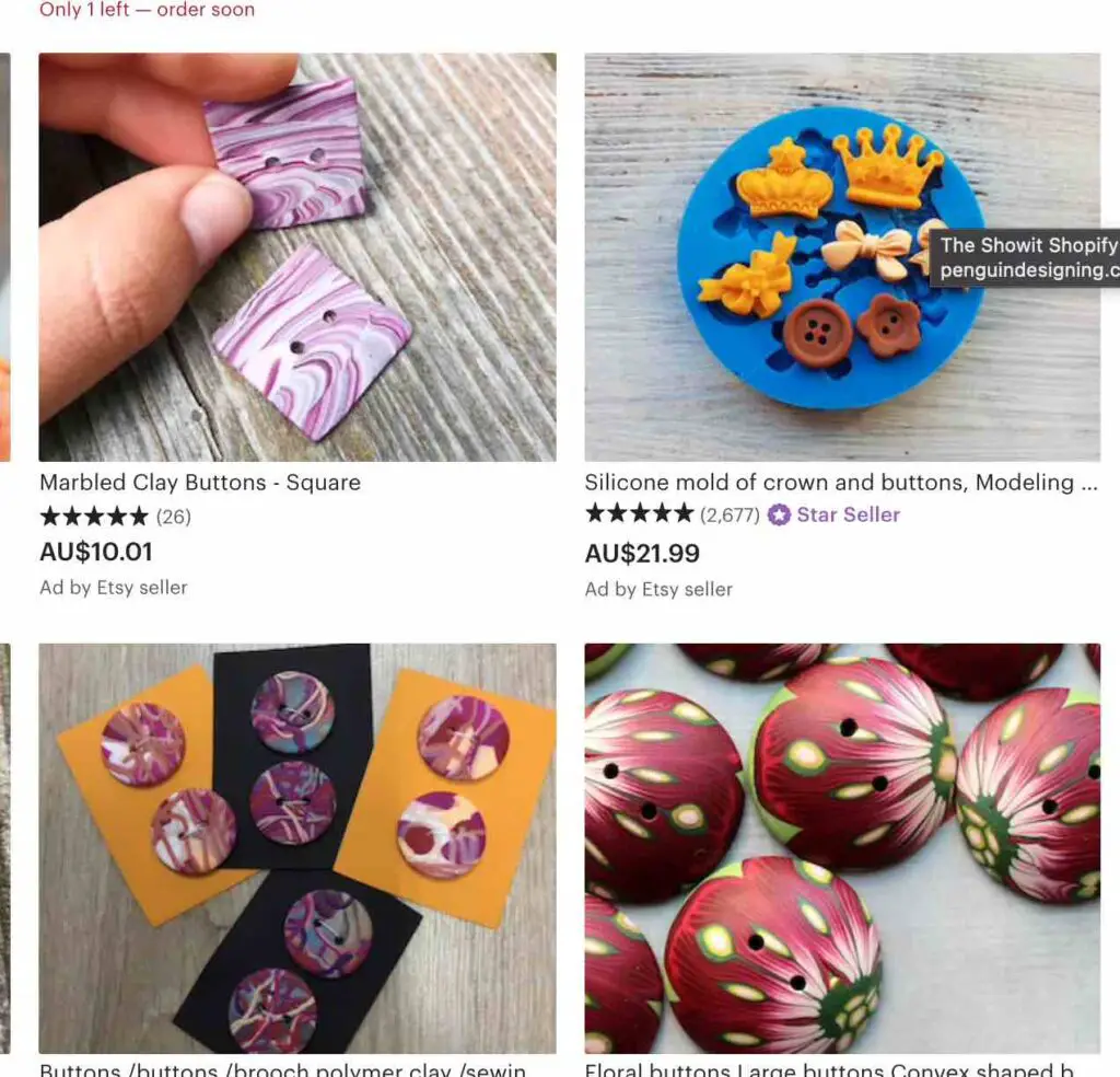 polymer clay buttons