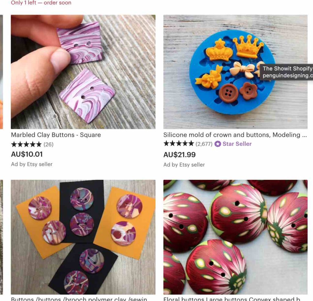 polymer clay buttons