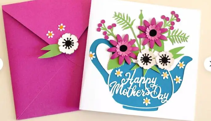 mothers day card flowerpot