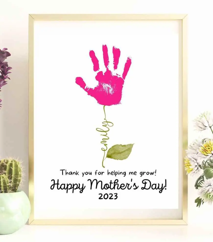 mothers day custom handprint