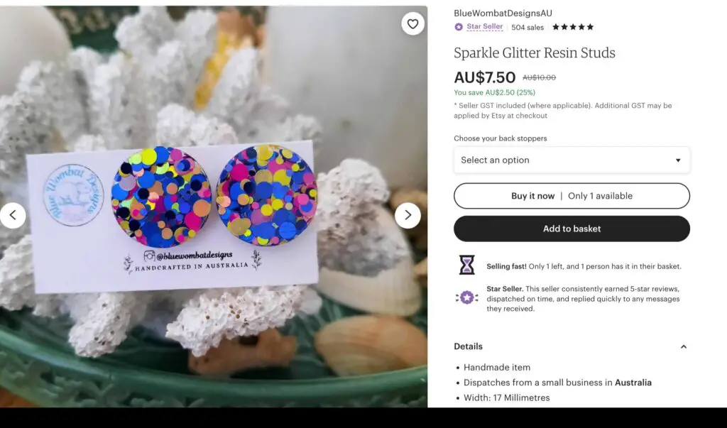 etsy shops in australia resin