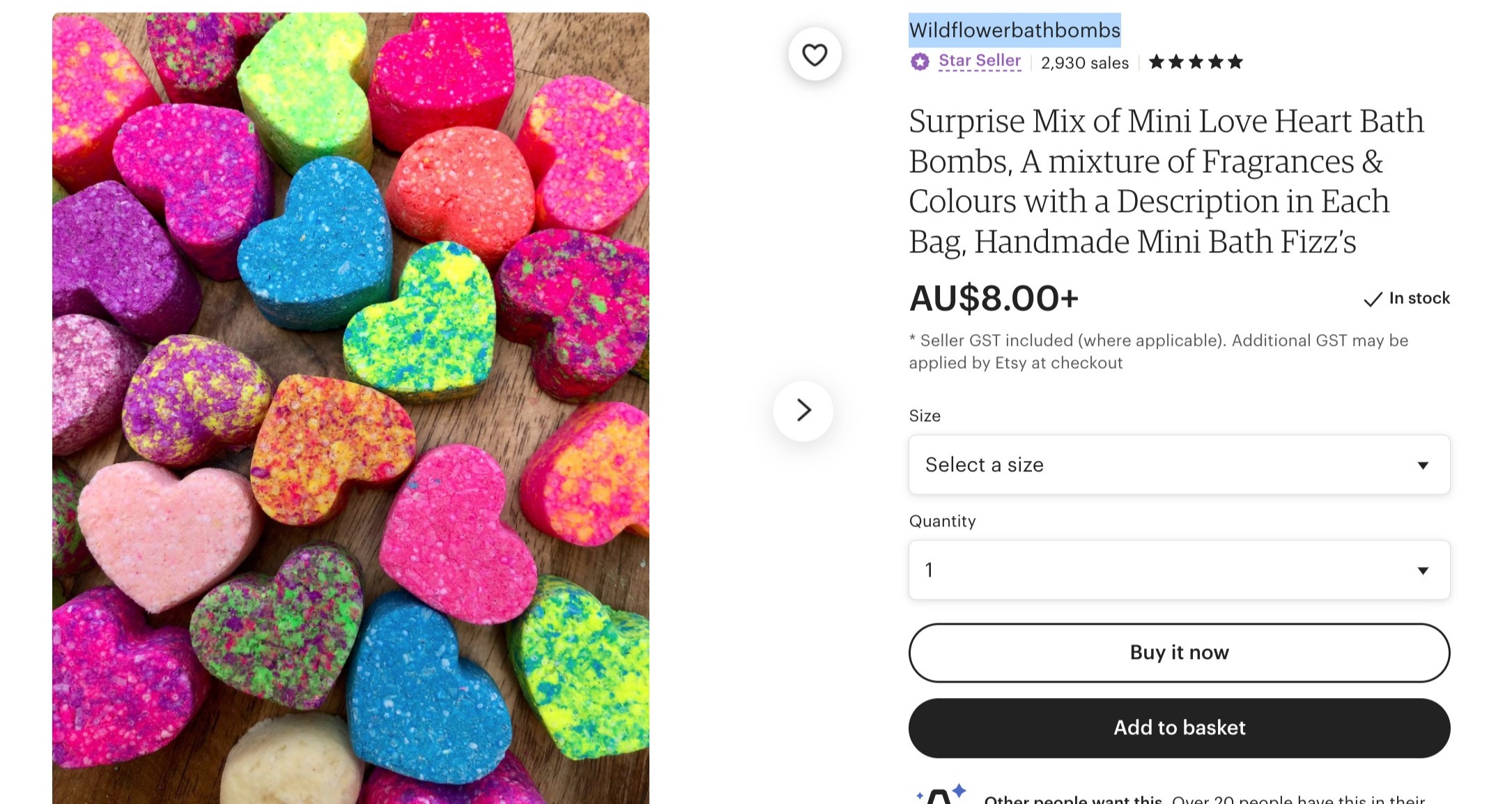 etsy shop in australia- bath bomb