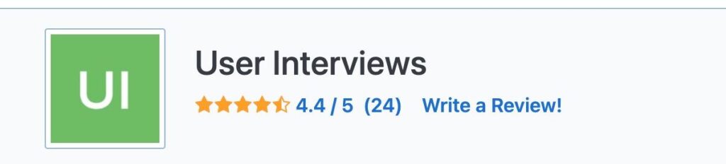 user interview review on Capterra