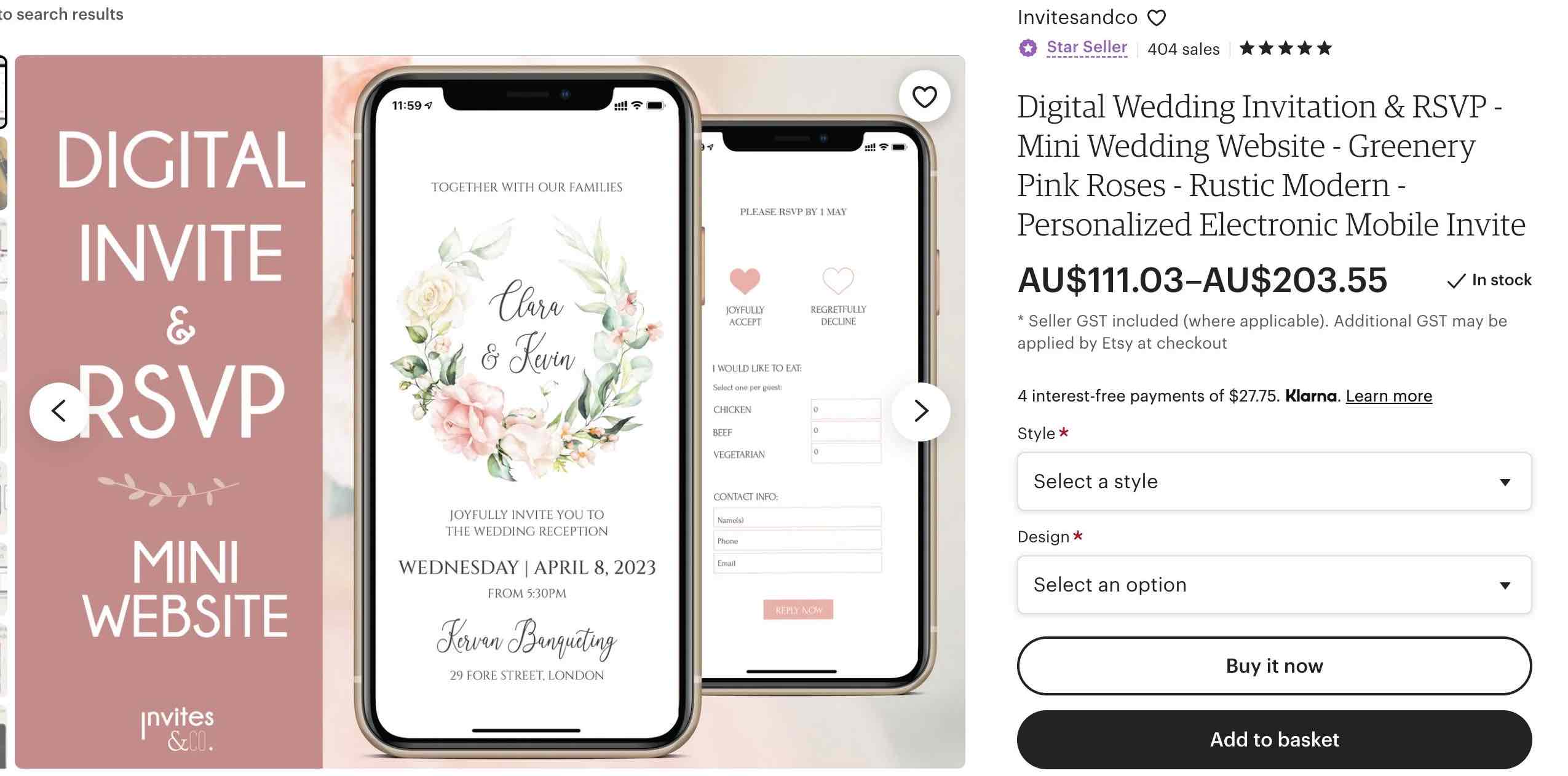 etsy digital things to sell- wedding invite