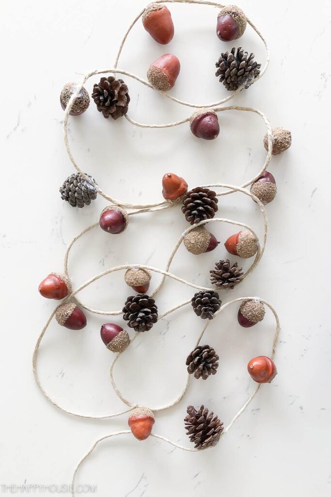 pine cone rustic garland