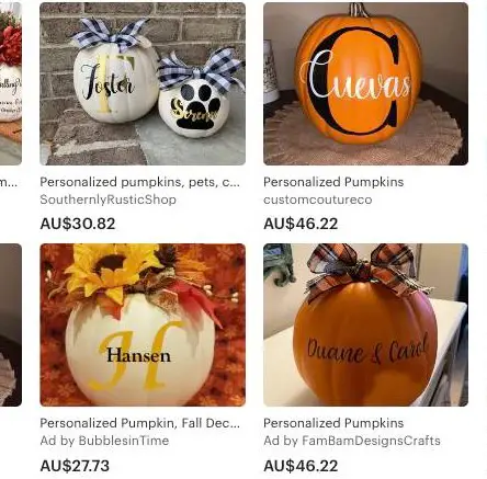 personalized pumpkins to sell