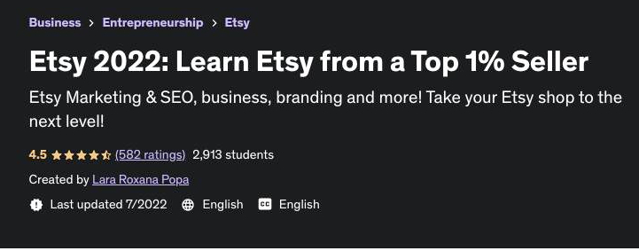 udemy etsy course