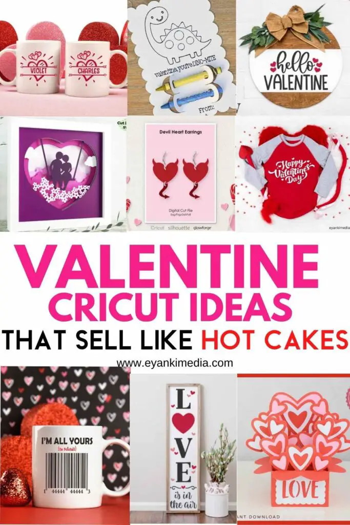 Valentine Cricut crafts to sell