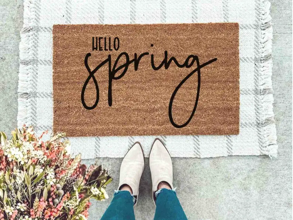 hello spring doormat