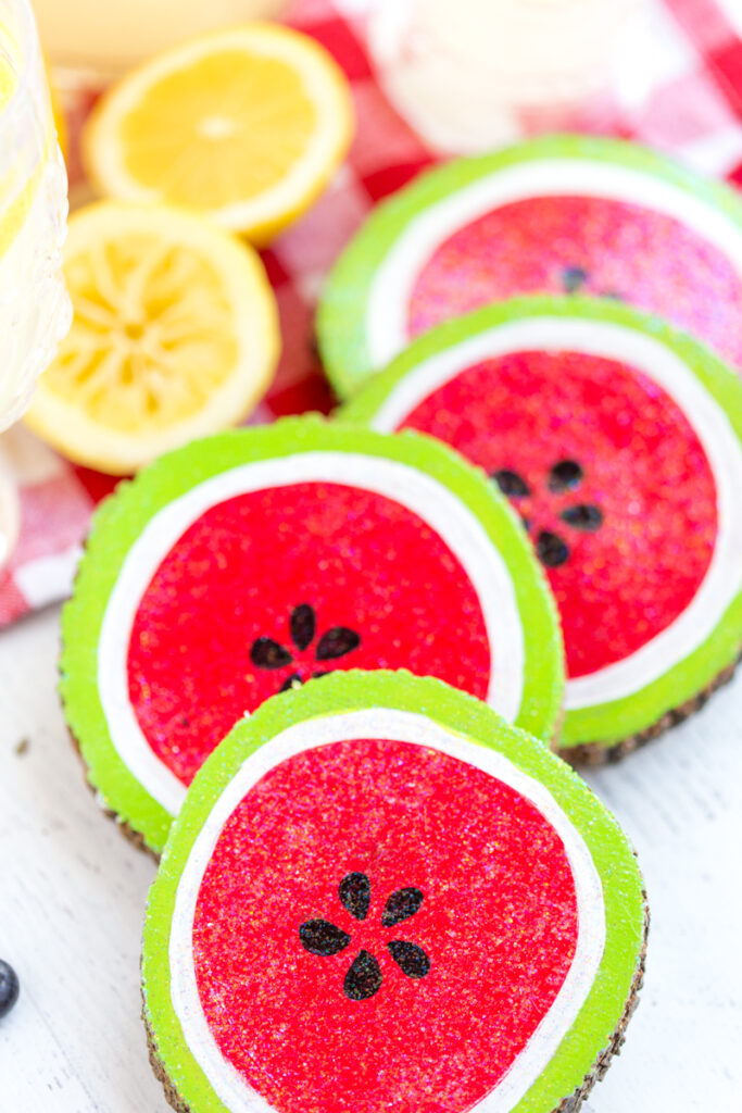 Watermelon coasters