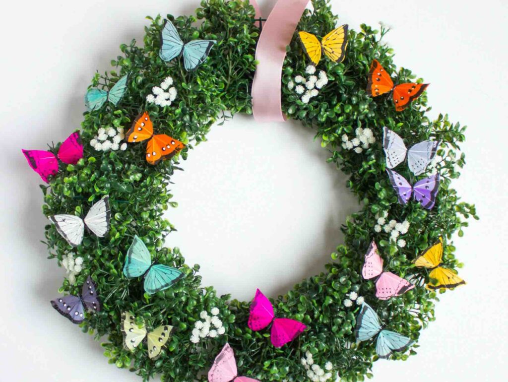 summer butterfly wreath