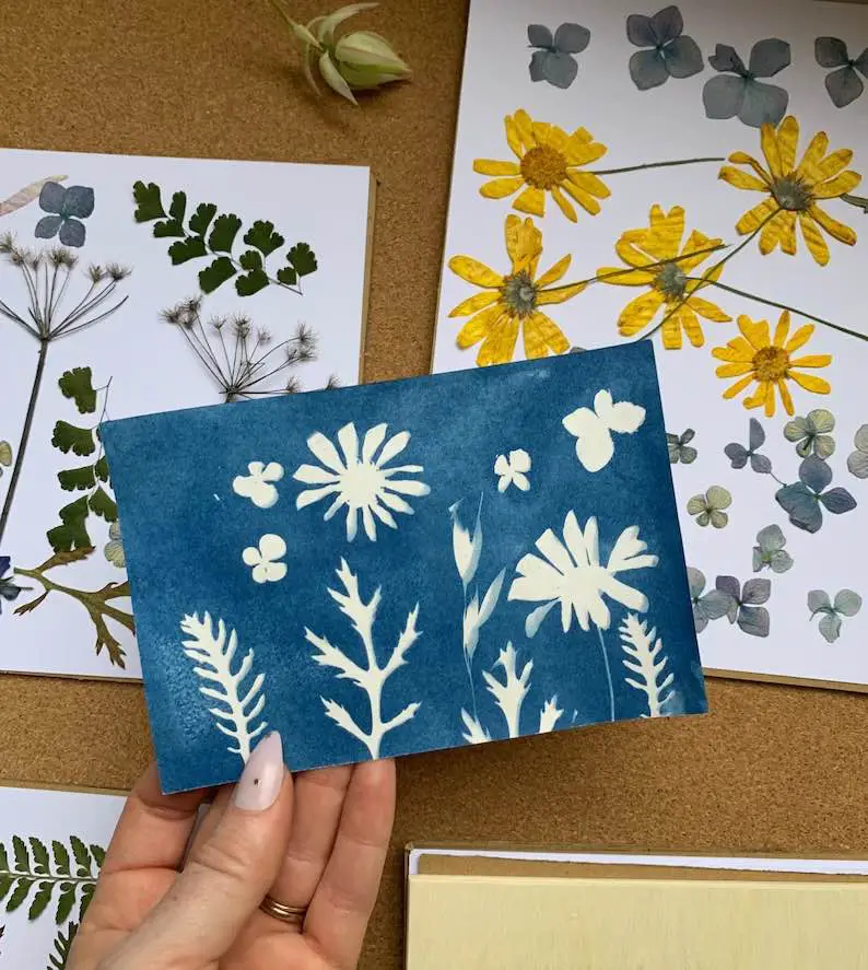 aesthetic crafts to do when bored- Sun printing craft