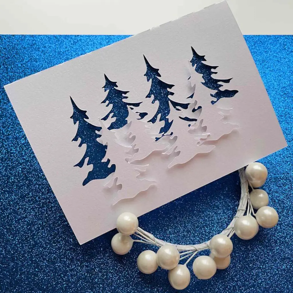 Cutout Christmas tree card