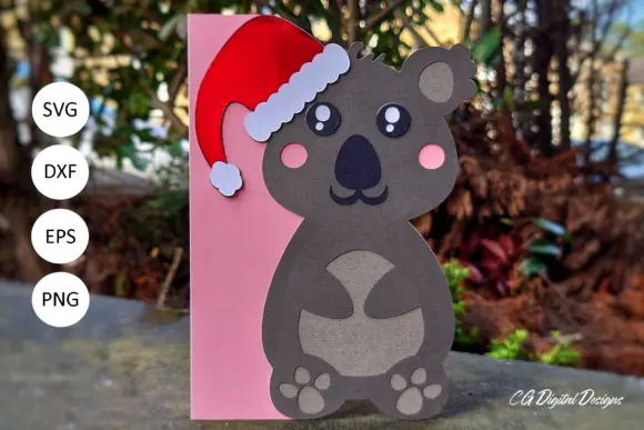 Santa Koala Christmas Card