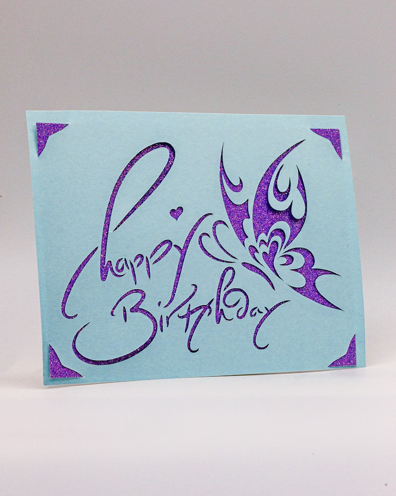 Cricut Birthday Card Butterfly Birthday Card