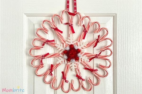 DIY Christmas Wreath Candy Cane Wreath