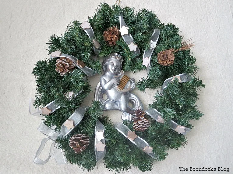 DIY Christmas Wreath Christmas Wreath with Metallic Accents